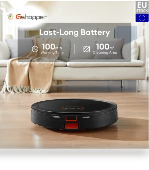 Robot Vacuum Cleaner with Gyroscopic Navigation, 3-in-1 Sweep Vacuum Mop — Smart Cleaning Robots, Ultenic