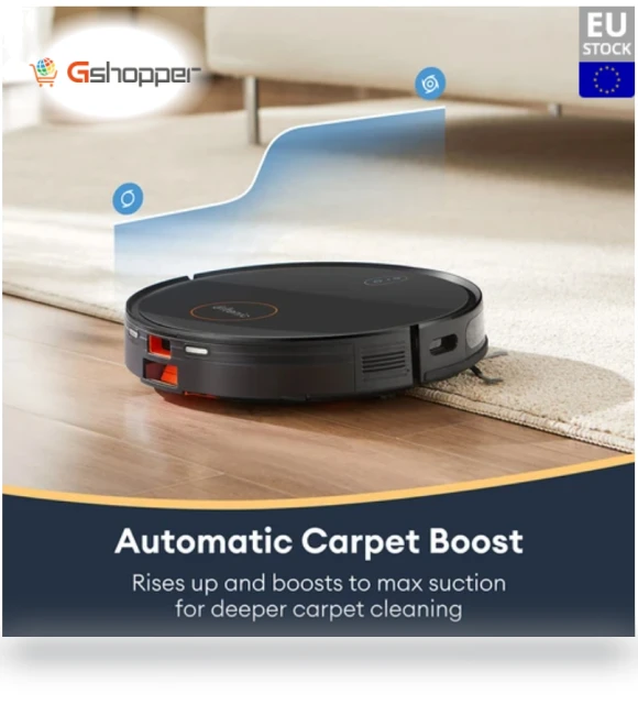 Robot Vacuum Cleaner with Gyroscopic Navigation, 3-in-1 Sweep Vacuum Mop — Smart Cleaning Robots, Ultenic