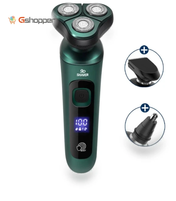 3-in-1 Electric Shaver with Smart Digital Display — Body Groomers