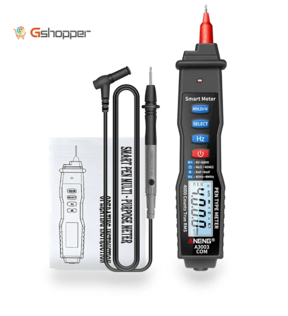 Digital Pen Multimeter 4000 Counts Smart Meter with NCV AC/DC Voltage Resistance Capacitance Testers — Electrical Testers, ANENG