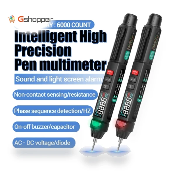 Digital Multimeter Auto Intelligent Sensor Pen Tester 6000 Counts — Multimeters & Analyzers, ANENG