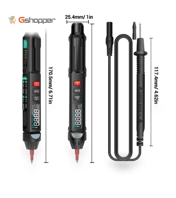 Digital Multimeter Auto Intelligent Sensor Pen Tester 6000 Counts — Multimeters & Analyzers, ANENG