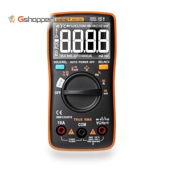 Intelligent Auto Measure True-RMS Digital Multimeter 6000 Counts — Multimeters & Analyzers, ANENG