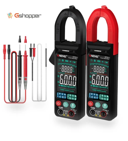 Digital Clamp-On Current Multimeter 6000 Counts True RMS Large Color Display — Clamp Meters, ANENG