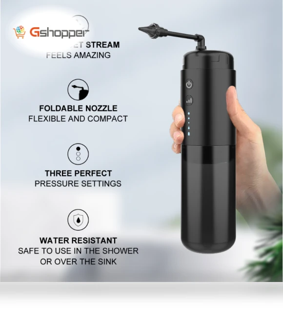 Automatic Electric Ear Cleaner with Jet Flusher and Nozzles — Syringes