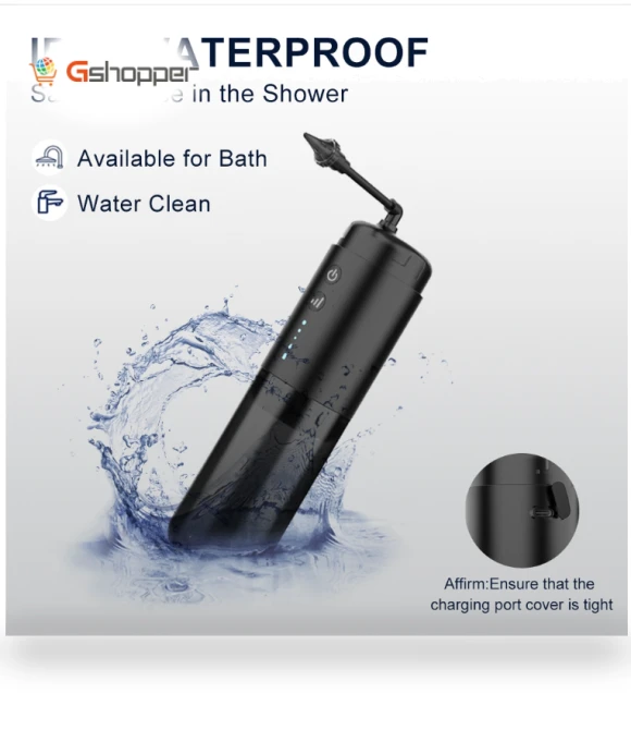 Automatic Electric Ear Cleaner with Jet Flusher and Nozzles — Syringes