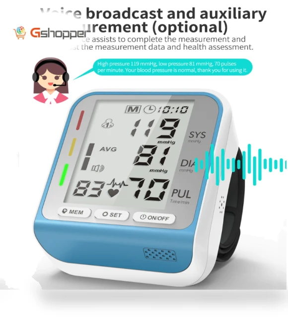 Automatic Electronic Blood Pressure Monitor Wrist Type — Blood Pressure Monitors