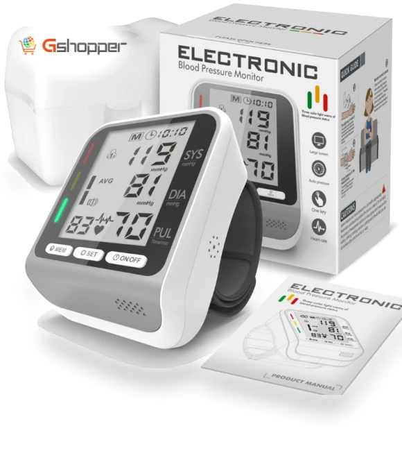 Automatic Electronic Blood Pressure Monitor Wrist Type — Blood Pressure Monitors