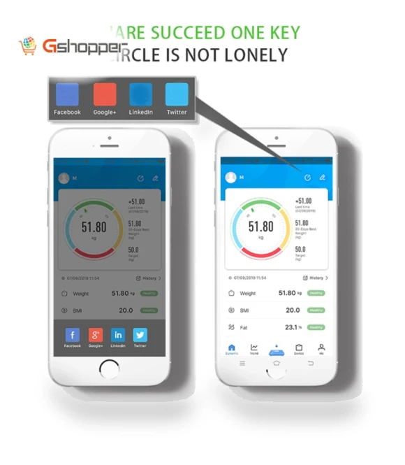 Intelligent Bluetooth Weight Scale with Body Fat Measurement — Body Composition Analysis