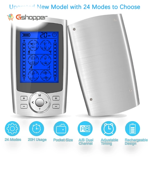 Digital Electronic Pulse Massager with 24 Modes — Muscle Stimulators