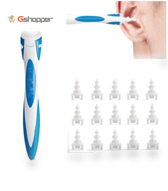 Smart Swab Ear Cleaner with 15 Replacement Parts — Wax Removal