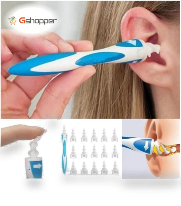Smart Swab Ear Cleaner with 15 Replacement Parts — Wax Removal
