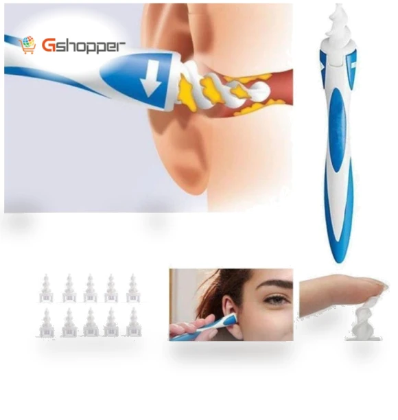 Smart Swab Ear Cleaner with 15 Replacement Parts — Wax Removal
