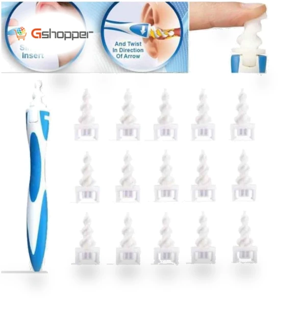 Smart Swab Ear Cleaner with 15 Replacement Parts — Wax Removal