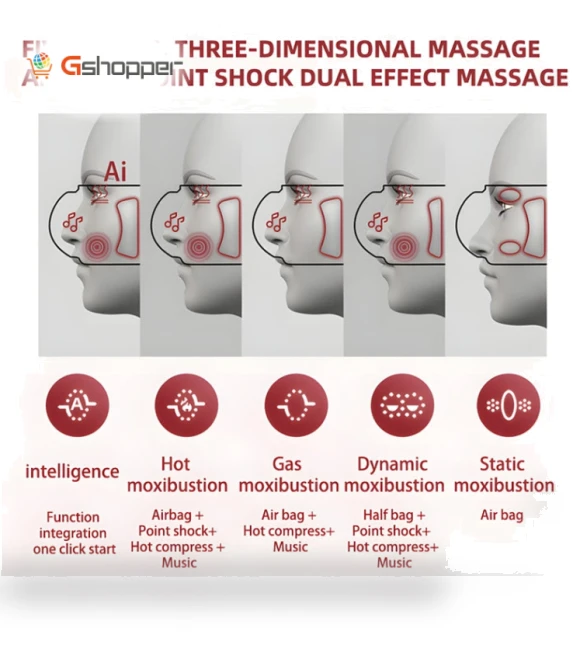 Intelligent Eye Protector with 26 Massage Heads and Hot Compress — Pillows