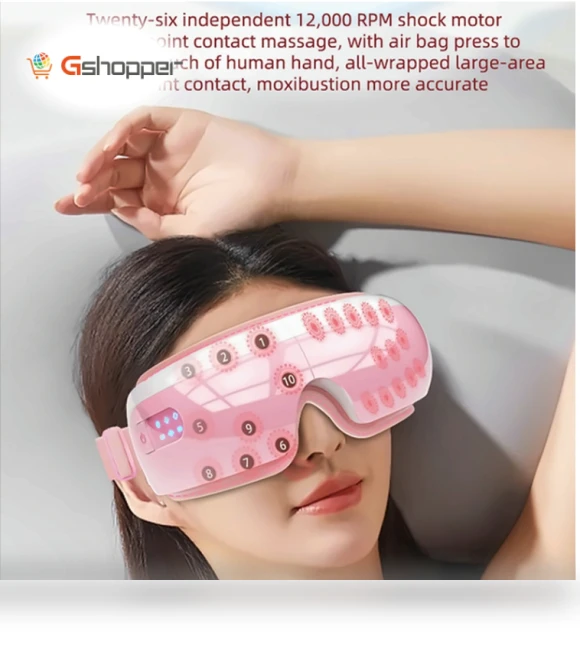 Intelligent Eye Protector with 26 Massage Heads and Hot Compress — Pillows