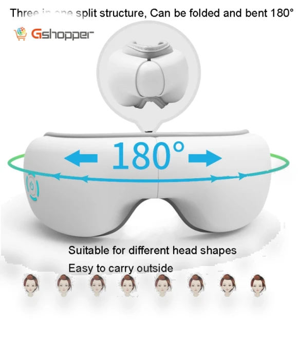 Intelligent Wireless Eye Massager with Gas Vibration and Hot Compress — Pillows