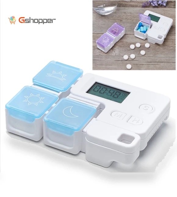 Portable Smart Plastic Storage Box with Electronic Timed Reminder — Medication Accessories