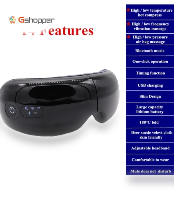 Intelligent Eye Massage Instrument with Heat, Vibration, and Air Pressure Function — Back Relief Solutions