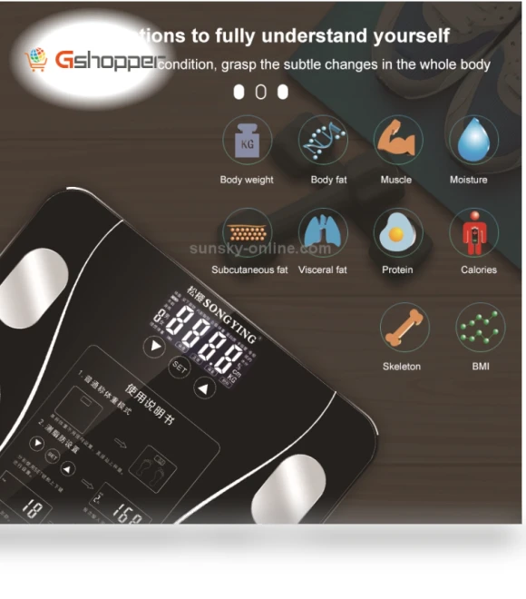 Electronic Smart Weighing Scale with LCD Display - Rechargeable — Digital Scales