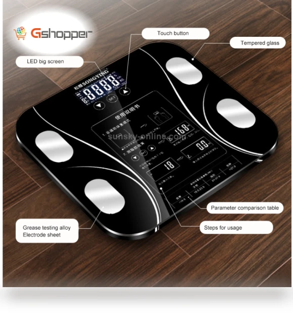 Electronic Smart Weighing Scale with LCD Display - Rechargeable — Digital Scales