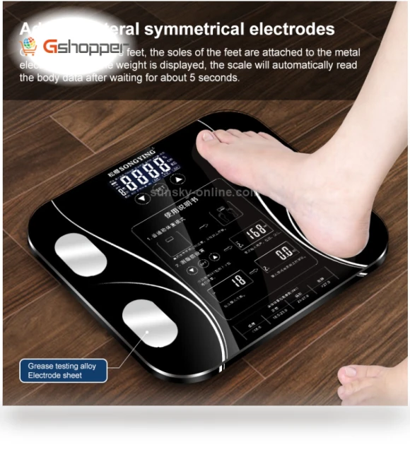 Electronic Smart Weighing Scale with LCD Display - Rechargeable — Digital Scales
