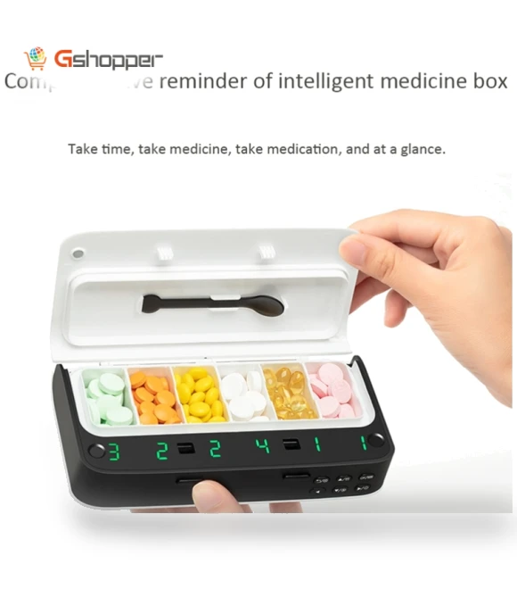 Intelligent Electronic Small Pill Box with Reminder — Medication Accessories