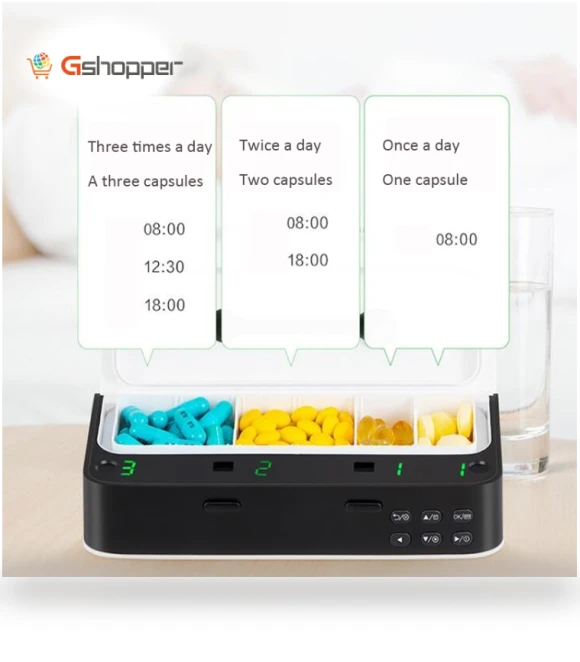 Intelligent Electronic Small Pill Box with Reminder — Medication Accessories