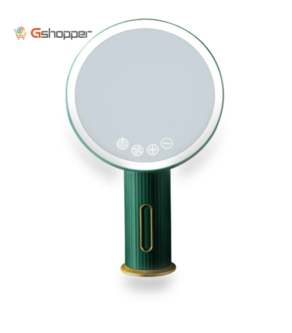 Smart LED Makeup Mirror with Three-Color Light — Compact & Travel