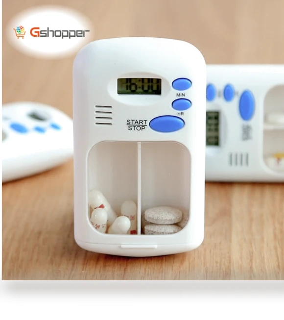 Smart Portable Electronic Pill Box 2 Compartments — Medication Accessories