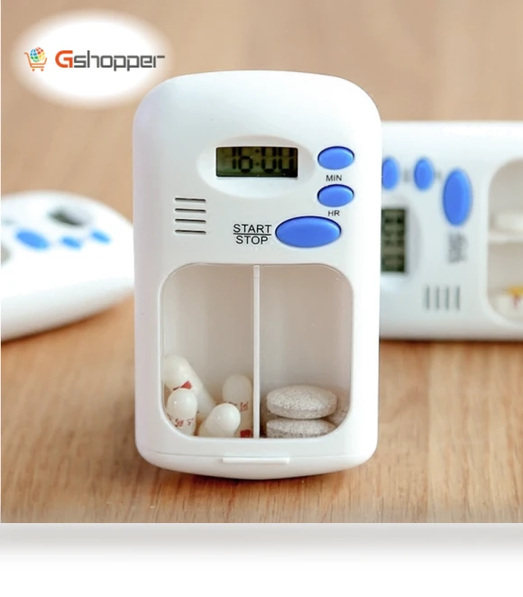 Smart Portable Electronic Pill Box 2 Compartments — Medication Accessories