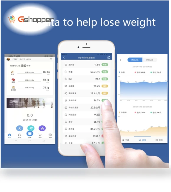 Smart Body Fat Scale Rechargeable — Body Composition Analysis, Song Cherry