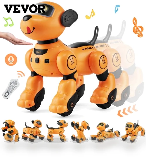 RC Robot Dog Toy with Talking, Dancing, Touch & Voice Remote Control — Interactive Figures & Robots, VEVOR