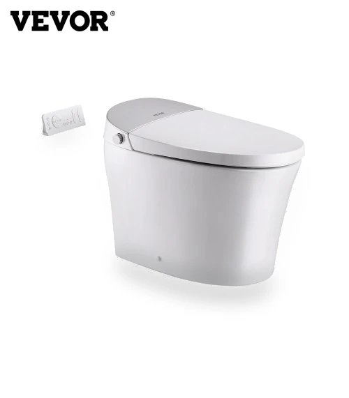 Elongated Smart Toilet with Heated Seat and Auto Freshening — Bathroom Essentials, VEVOR
