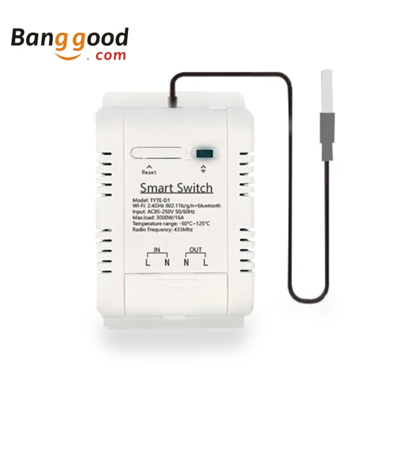 WiFi Smart Temperature Switch with Real-Time Energy Monitoring — Smart Climate Control, Tuya
