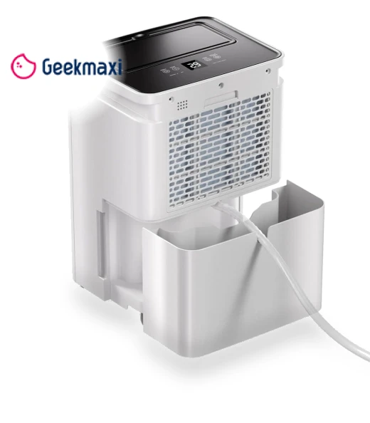 Dehumidifier with 3.2L Water Tank, 16L/Day, Flat 35dB Noise, Smart Touch Panel — Air Moisture Control, Solayce