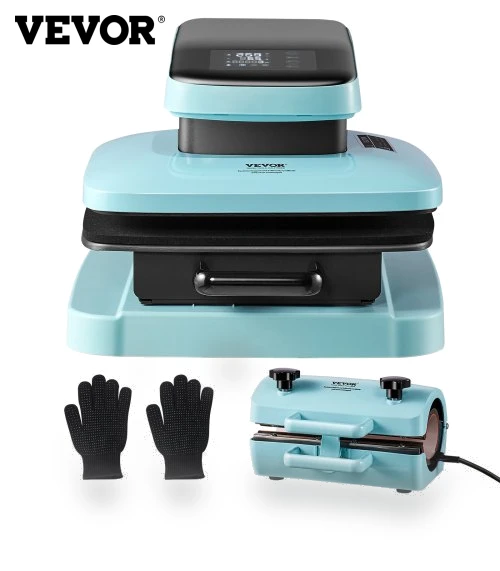 Auto Heat Press Machine Kit Tumbler Press 2-in-1, 15 x 15 in Smart T Shirt Press Machine — Machines, VEVOR