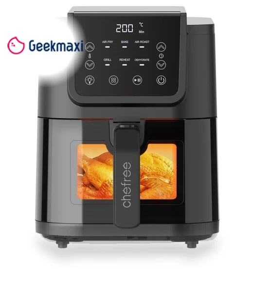6-in-1 Smart Air Fryer and Toaster, 5L, 1500W — Air Fryers, Chefree