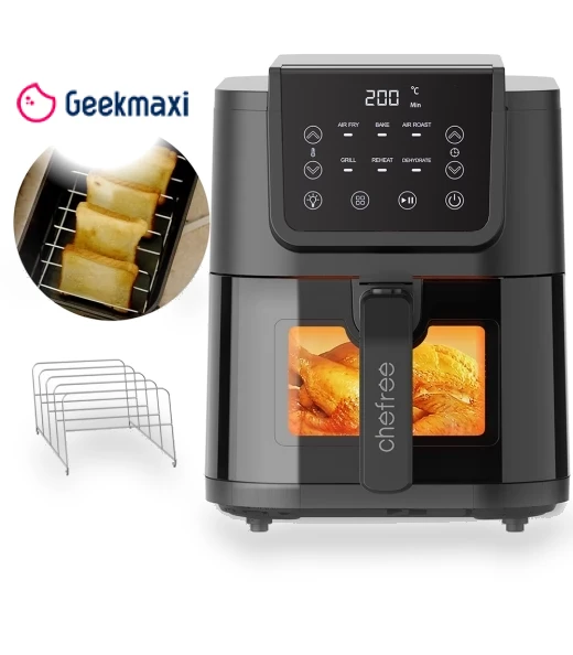 6-in-1 Smart Air Fryer and Toaster, 5L, 1500W — Air Fryers, Chefree