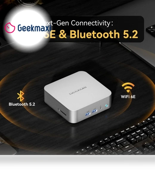 AI Mini PC with AMD Ryzen 7 8845HS, 32GB RAM, 1TB SSD — Compact Desktops, GEEKOM