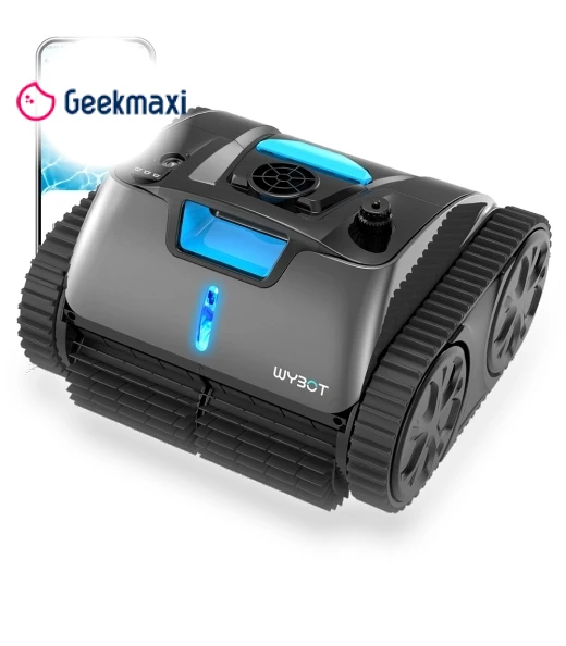 Cordless Pool Robot Vacuum with APP, 240min Max Runtime, 3 Cleaning Modes, Wall Climbing — Smart Cleaning Robots, WYBOT