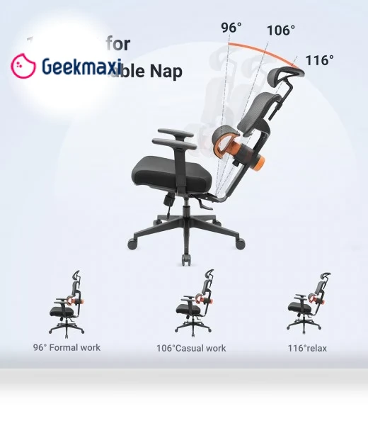 Ergonomic Chair with Adaptive Lower Back Support, Adjustable Armrest and Headrest — Back & Seat Cushions, NEWTRAL