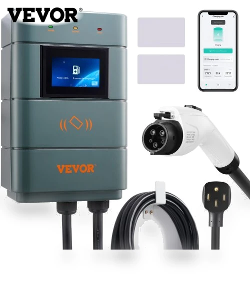 Level 2 Electric Vehicle Charging Station, 0-48A Adjustable, 11.5 kW 240V NEMA14-50 Plug Smart EV Charger with WiFi — EV Charging Solutions, VEVOR