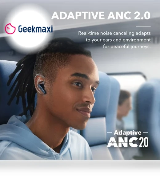Soundcore Liberty 4 NC Earbuds TWS Headphones with Adaptive ANC 2.0 — In-Ear Headphones, Anker