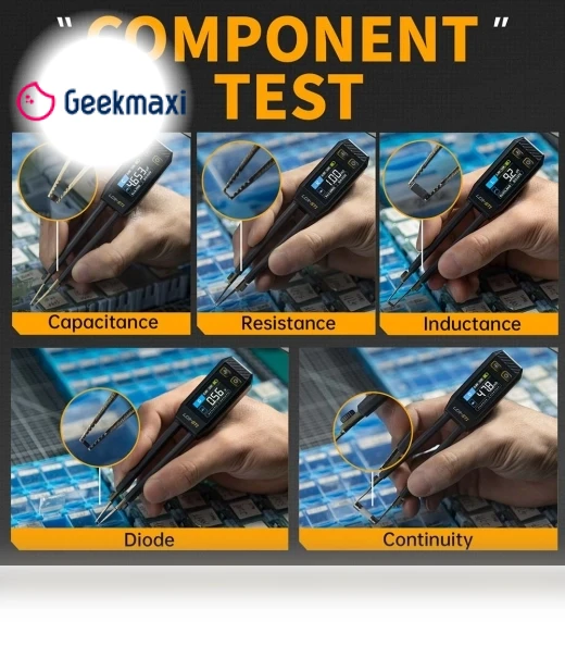 Mini Smart Tweezer LCR Meter/ESR Meter with 100Hz, 1kHz, 10kHz Frequency — LCR Measurement Tools, FNIRSI