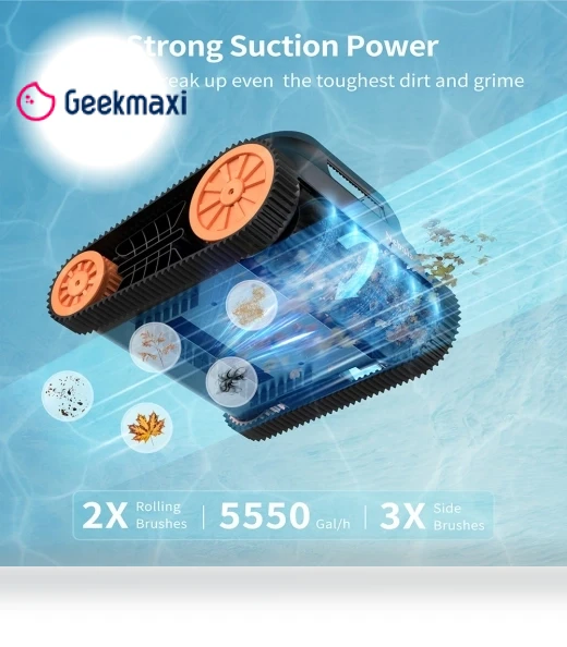 Cordless Robotic Pool Cleaner with Smart Navigation — Automated Pool Maintenance, CoasTeering