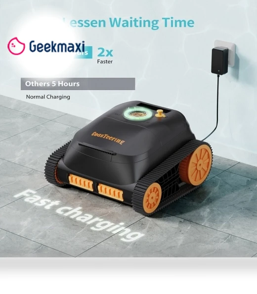 Cordless Robotic Pool Cleaner with Smart Navigation — Automated Pool Maintenance, CoasTeering
