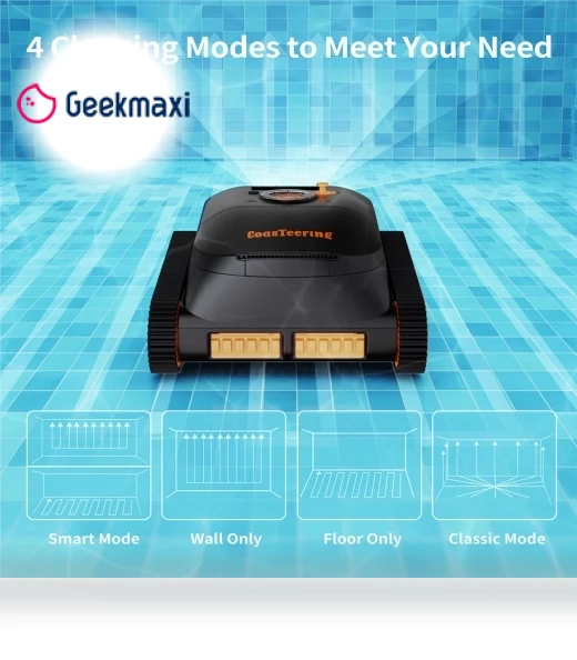 Cordless Robotic Pool Cleaner with Smart Navigation — Automated Pool Maintenance, CoasTeering
