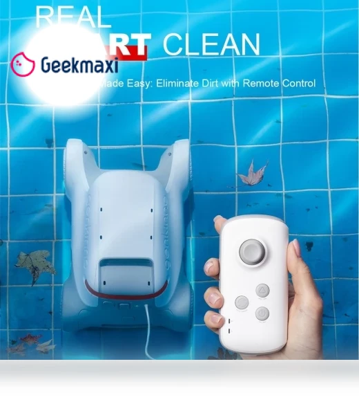 Cordless Robotic Pool Vacuum Cleaner with Smart Navigation — Automated Pool Maintenance, Genkinno