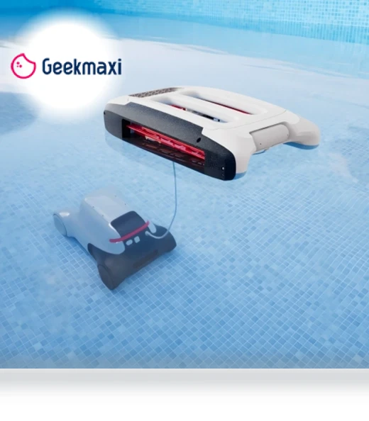 Robot Pool Vacuum with 2500GPH Suction Power and Smart Navigation — Automated Pool Maintenance, Genkinno